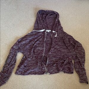 Cozy Maroon Zip-Up Hoodie American Eagle